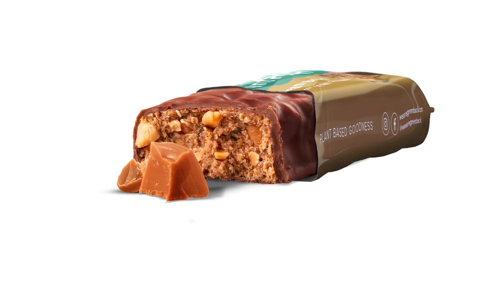 greenback plant protein salted caramel bar 12 x 50g