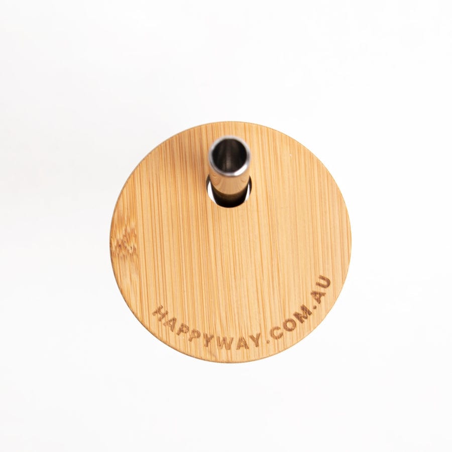 Happy Way Protein Powder Happy Way Glass Tumbler With Stainless Steel Straw 580ml