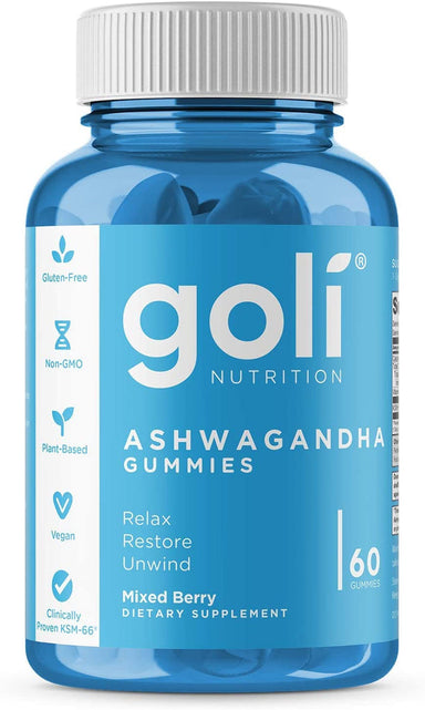 goli nutrition ashwagandha gummies mixed berry 60 gummies