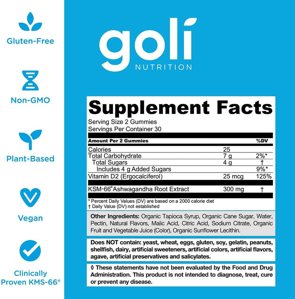 goli nutrition ashwagandha gummies mixed berry 60 gummies