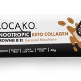 Locako Snack Foods Locako Nootropic Keto Collagen Brownie Bite Caramel Macchiato 40g x 15