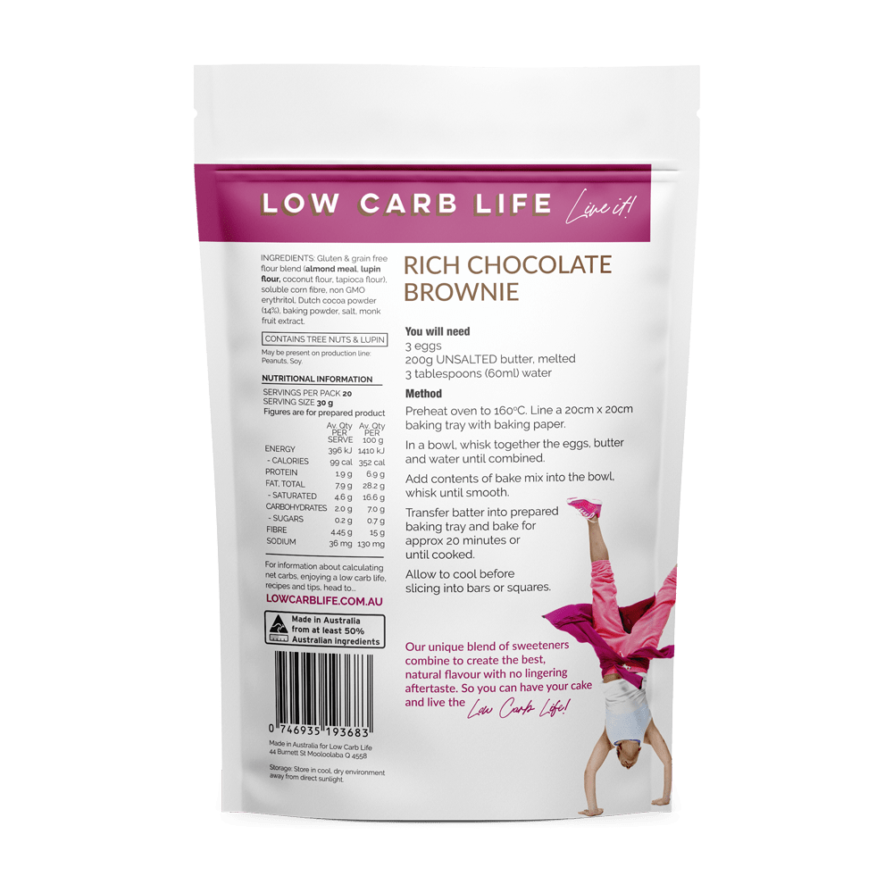 Low Carb Life Baking Mixes Low Carb Life Rich Chocolate Brownies Keto Bake Mix 300g