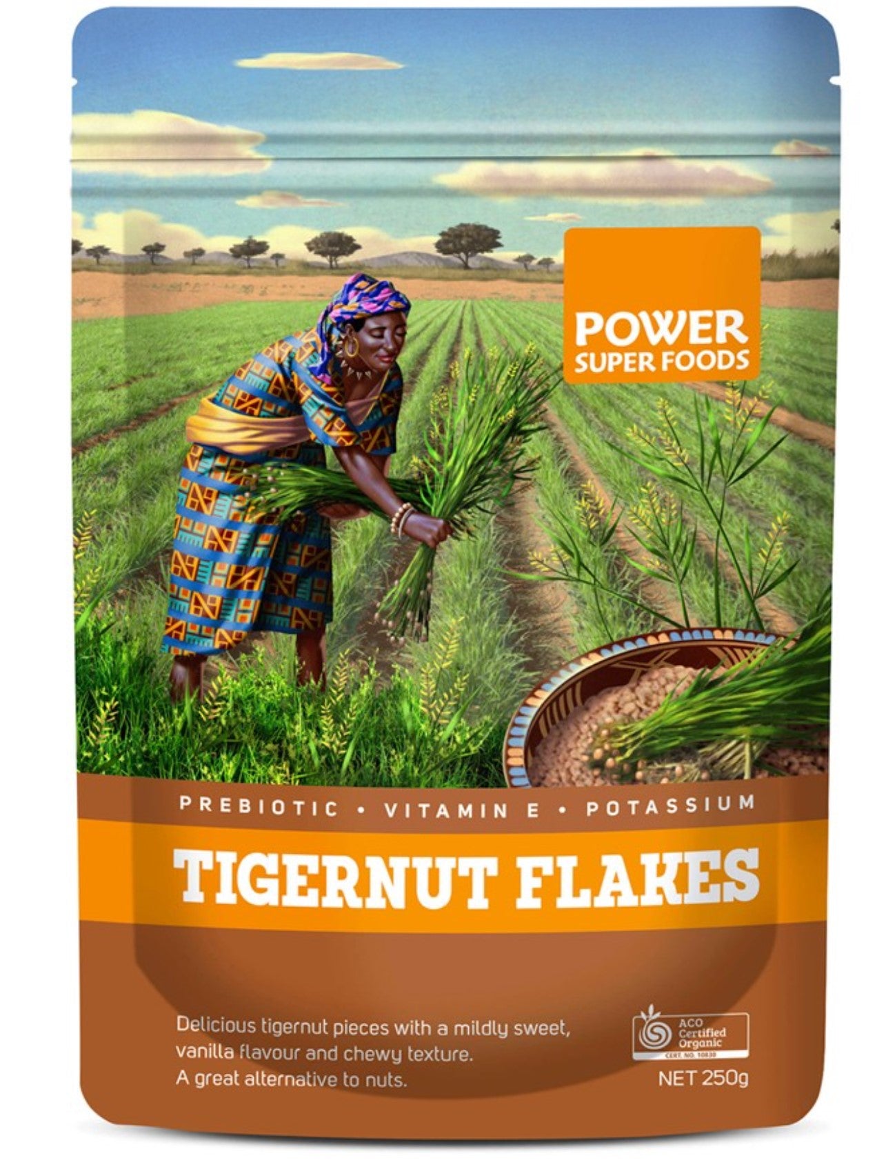 power super foods tigernut flakes