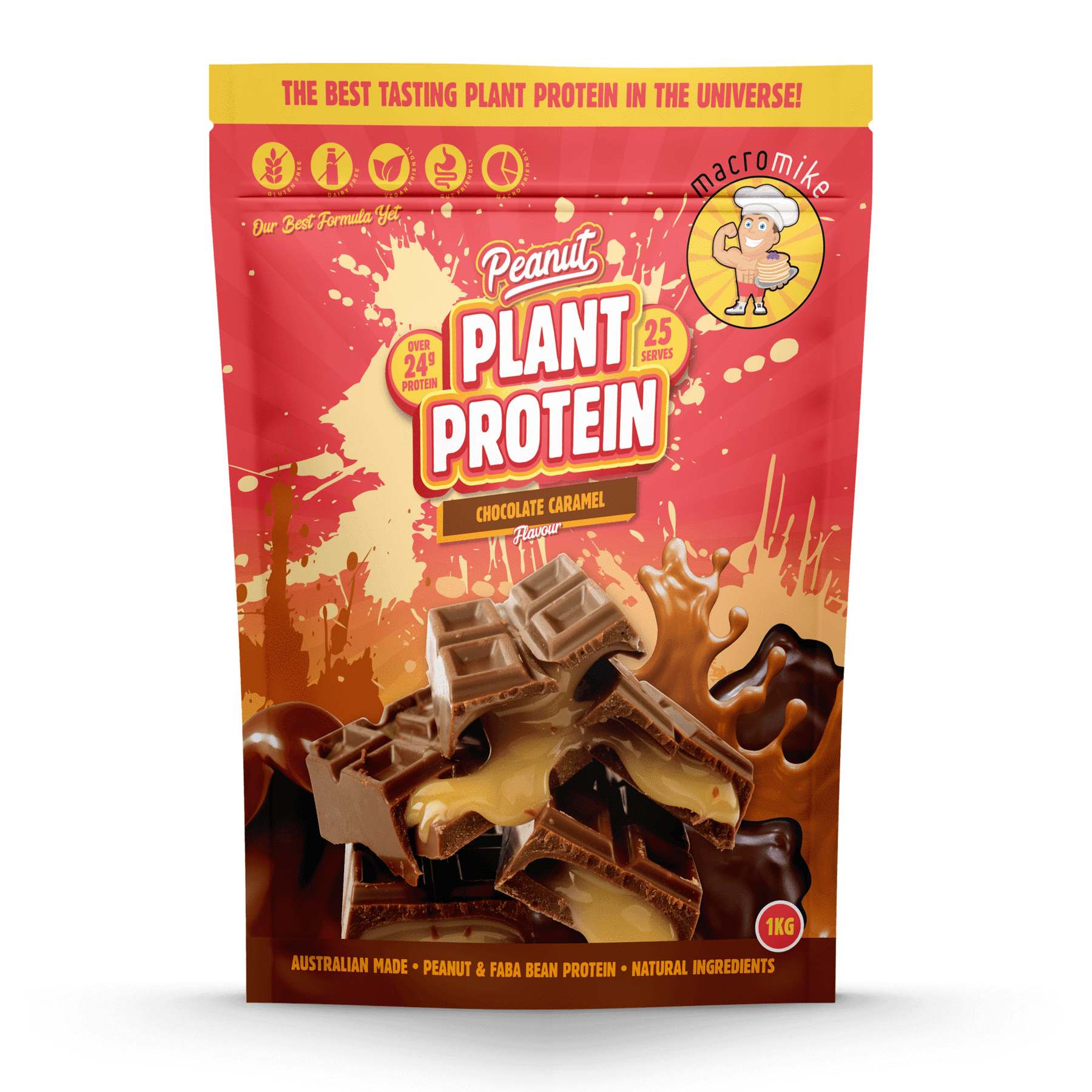 Macro Mike Protein Powder 1kg Macro Mike Peanut Plant Protein Chocolate Caramel