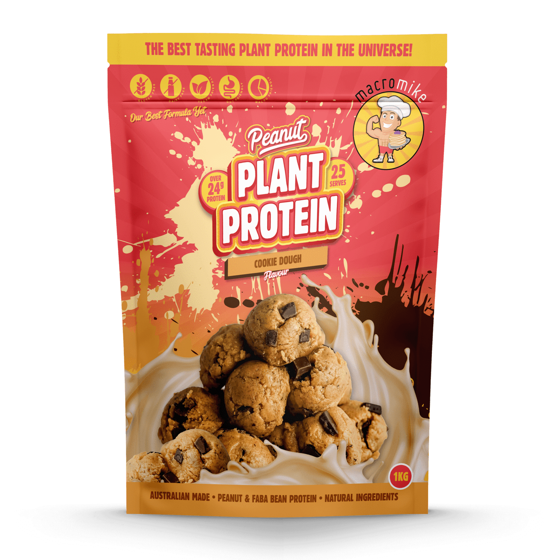 Macro Mike Protein Powder 1kg Macro Mike Peanut Plant Protein Cookie Dough