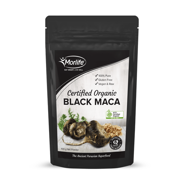 Morlife Organic Maca Powder Morlife Black Maca Powder Certified Organic 100g