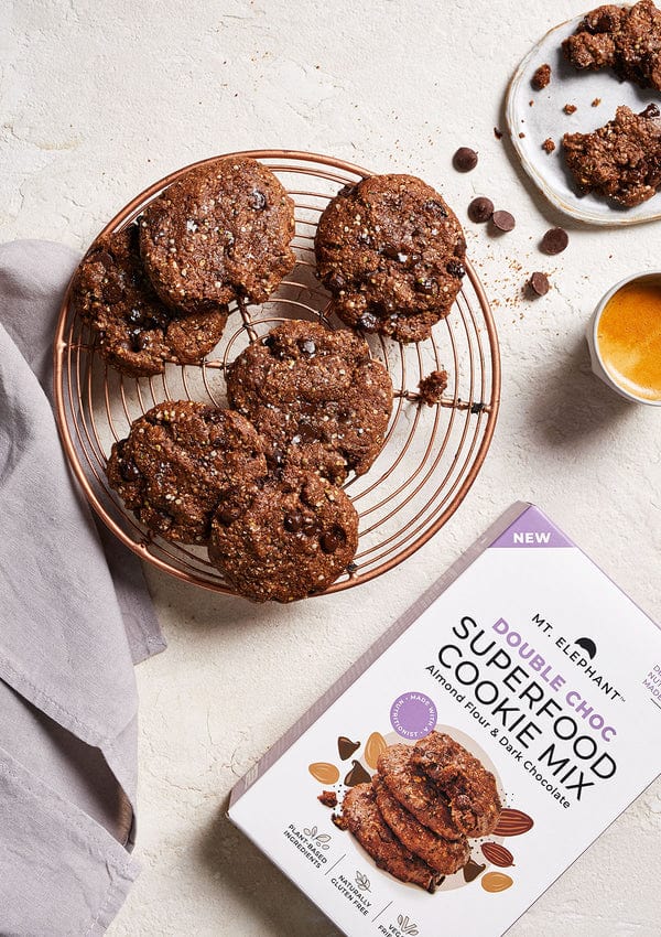 Mt. Elephant Baking Mixes (Clearance - BBD 18/12/24) Mt Elephant Superfood Cookie Mix Double Choc 375g