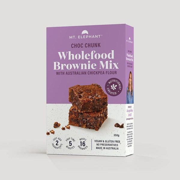 Mt. Elephant Baking Mixes Mt Elephant Wholefood Brownie Mix Choc Chunk 350g