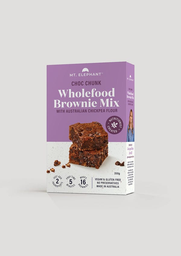 Mt. Elephant Baking Mixes Mt Elephant Wholefood Brownie Mix Choc Chunk 350g