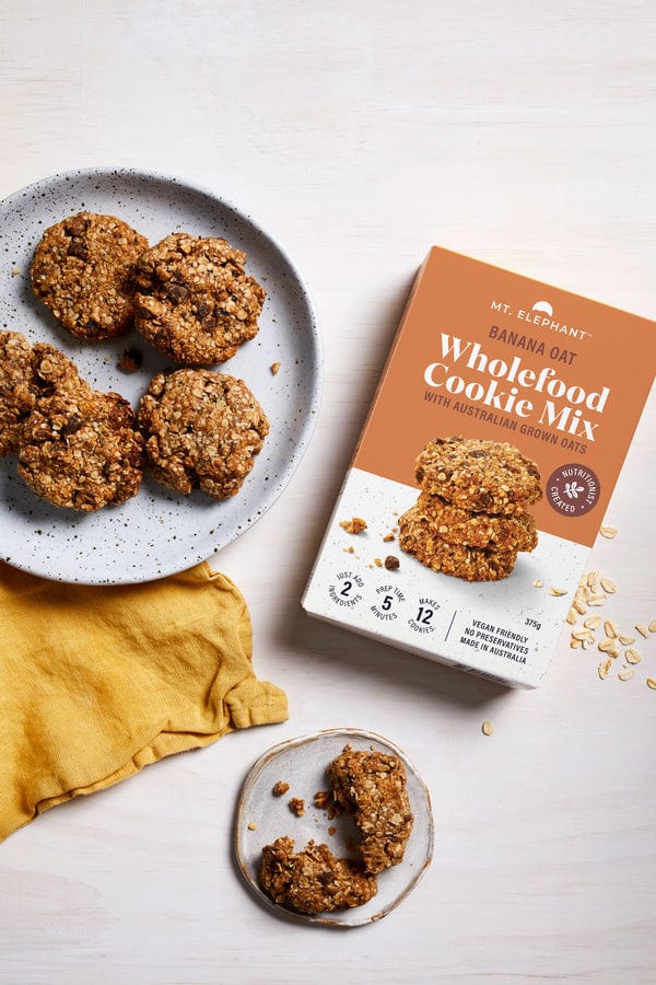 Mt. Elephant Baking Mixes Mt Elephant Wholefood Cookie Mix Banana Oat 375g