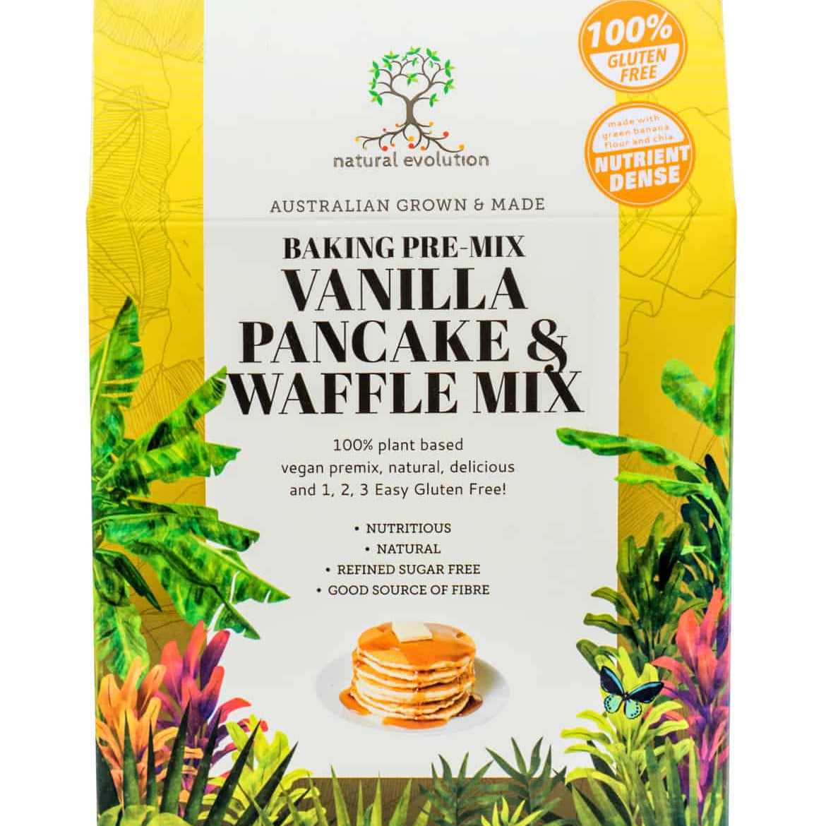 Natural Evolution Vanilla Pancake & Waffle Mix Natural Evolution Vanilla Pancake & Waffle Mix  389g