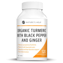 Nature's Help Vitamins 1 Bottle Nature's Help Organic Turmeric With Black Pepper & Ginger 120 Capsules