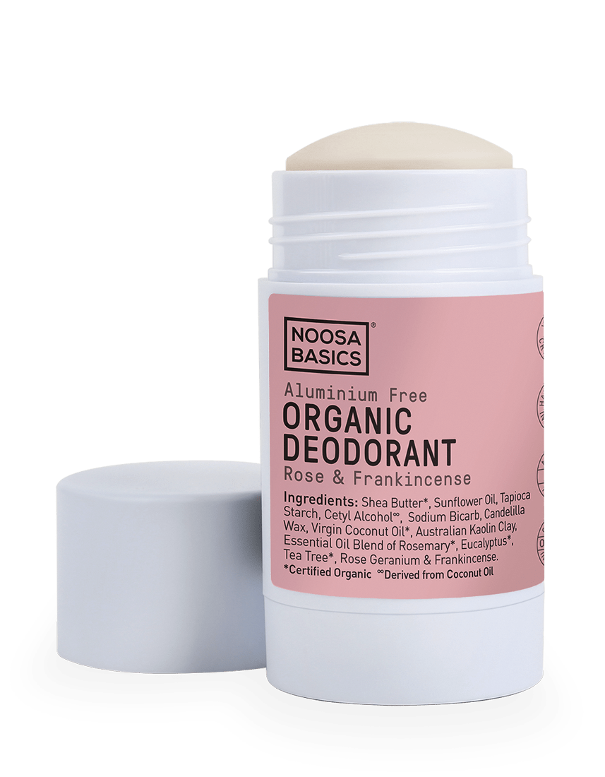 Noosa Basics Deodorant Stick Rose & Frankincense Noosa Basics Organic Deodorant Stick  60g (Various Scents)