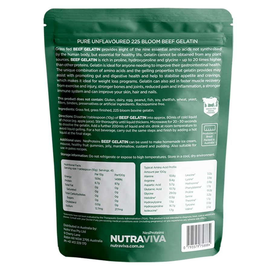 Nutraviva Collagen NutraViva NesProteins Beef Gelatin (Grass Fed) 450g