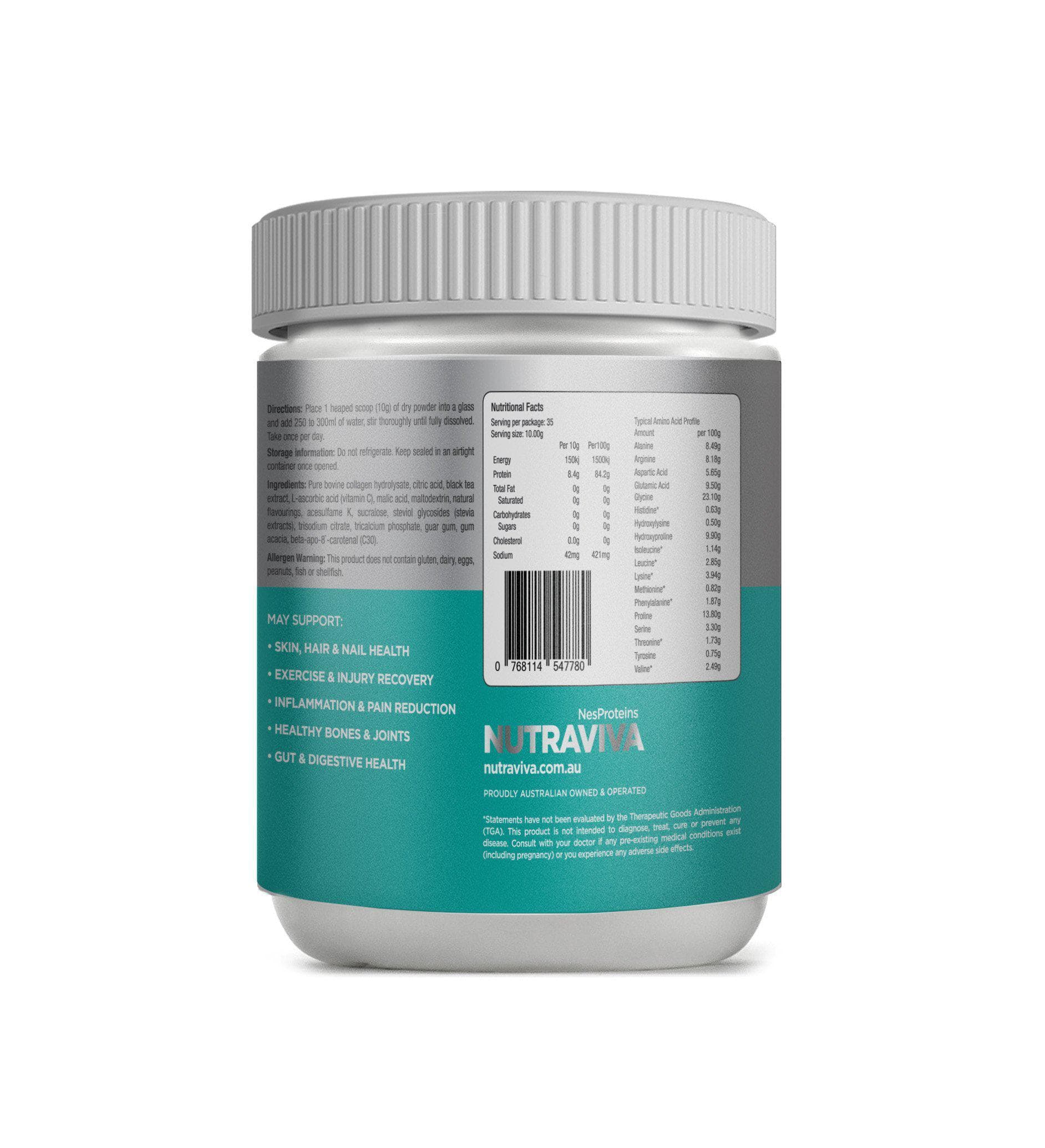 Nutraviva Collagen NutraViva NesProteins Collagen Hydrolysate + Vitamin C  350g