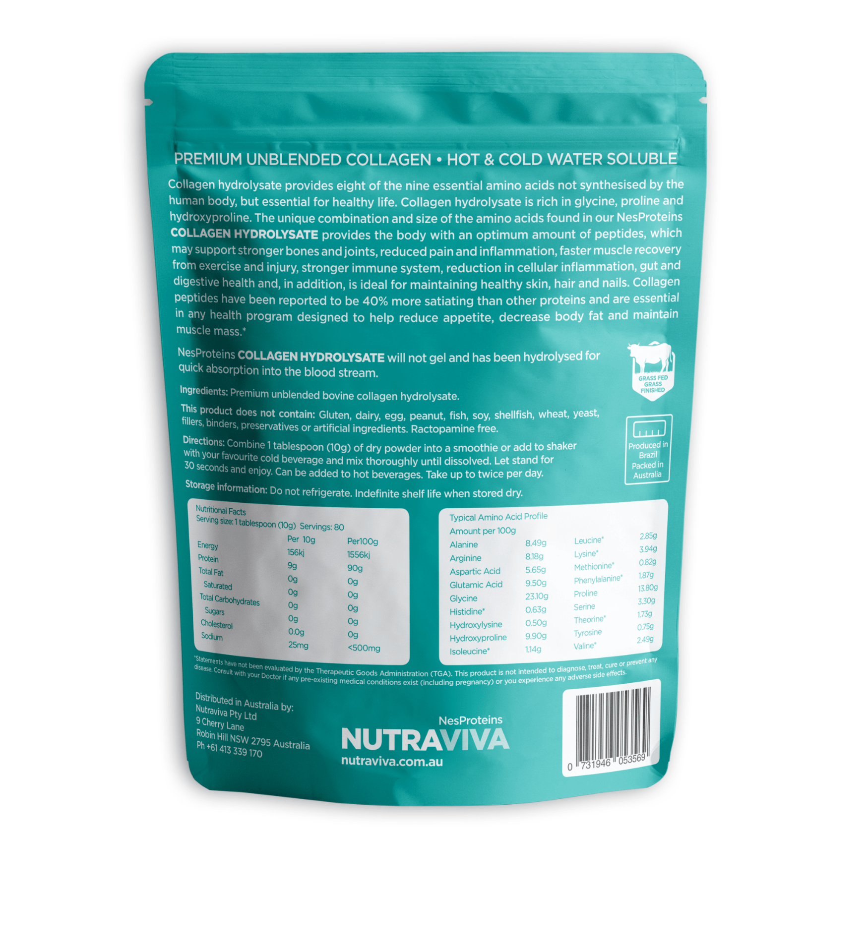 Nutraviva Vitamins & Supplements NutraViva NesProteins Beef Collagen (Collagen Hydrolysate) Halal