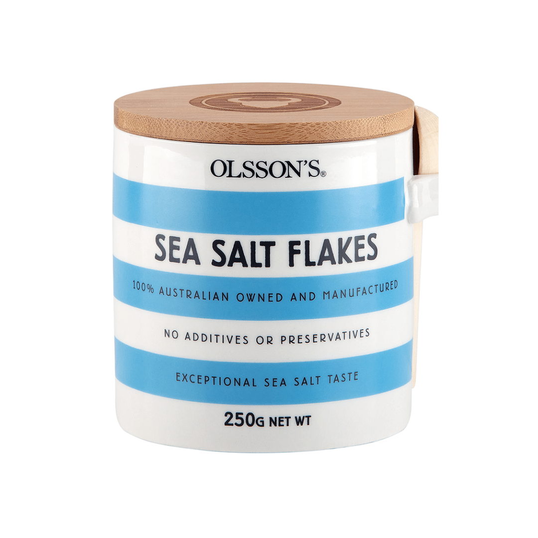 Olsson's Seasonings & Spices 250gm Stoneware Jar Olsson's Sea Salt Flakes