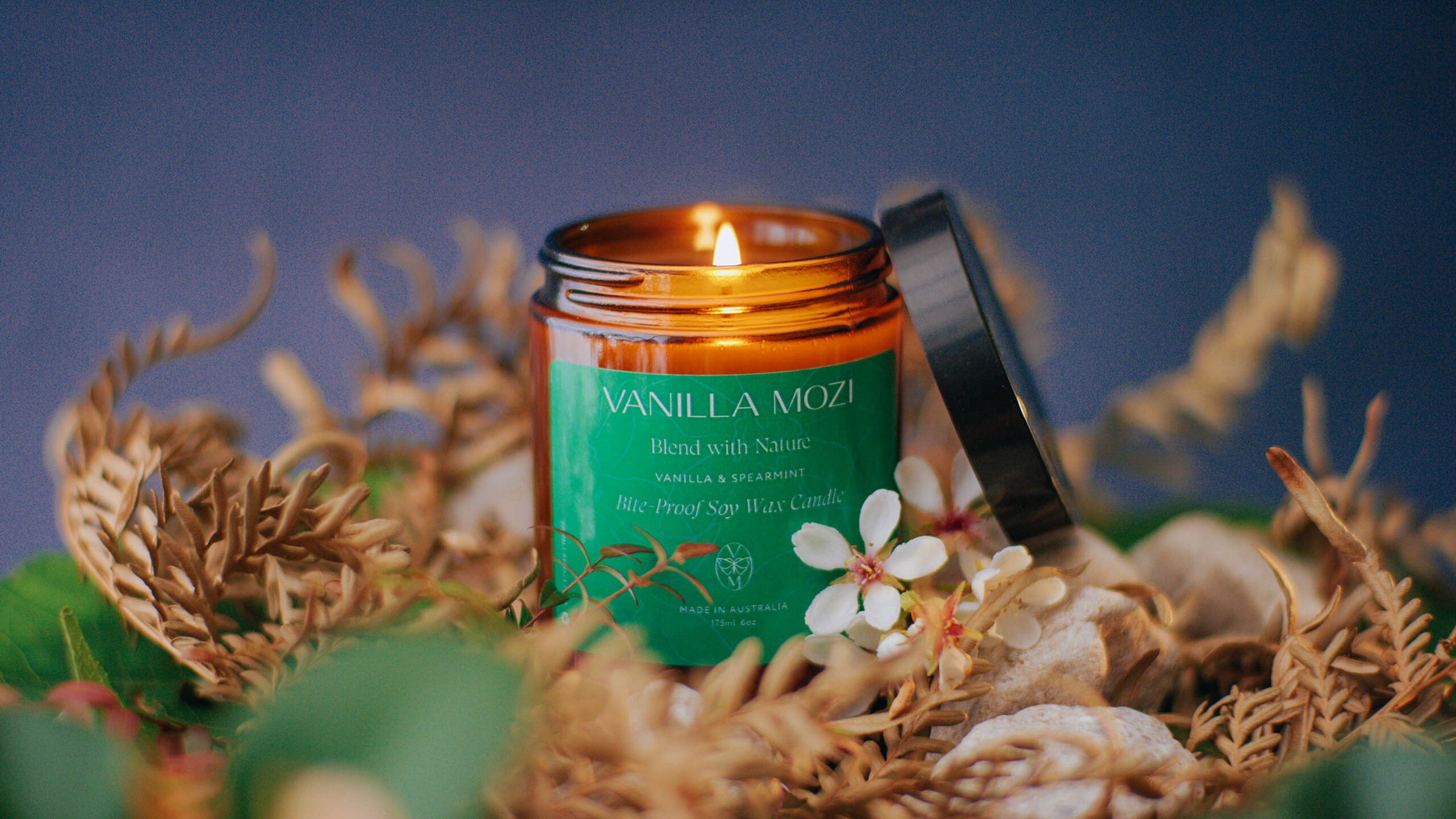 Vanilla Bite-Proof Soy Wax Candle Vanilla & Spearmint 175ml