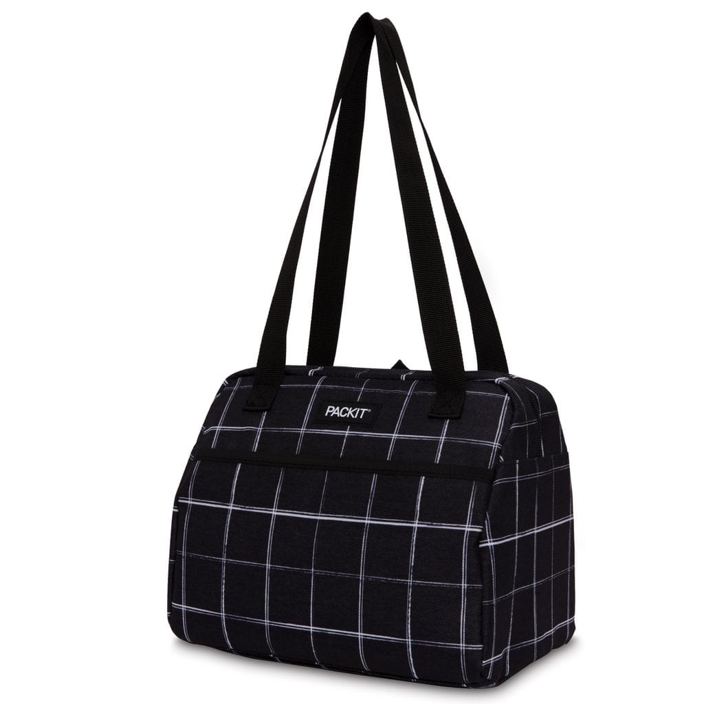 PackIt Lunch Box Black Grid (SALE!) PackIt Freezable Hampton Bag