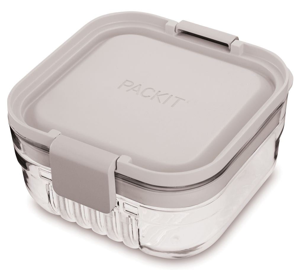PackIt Lunch Boxes Snack Bento - Steel Gray Packit Mod Bento Box