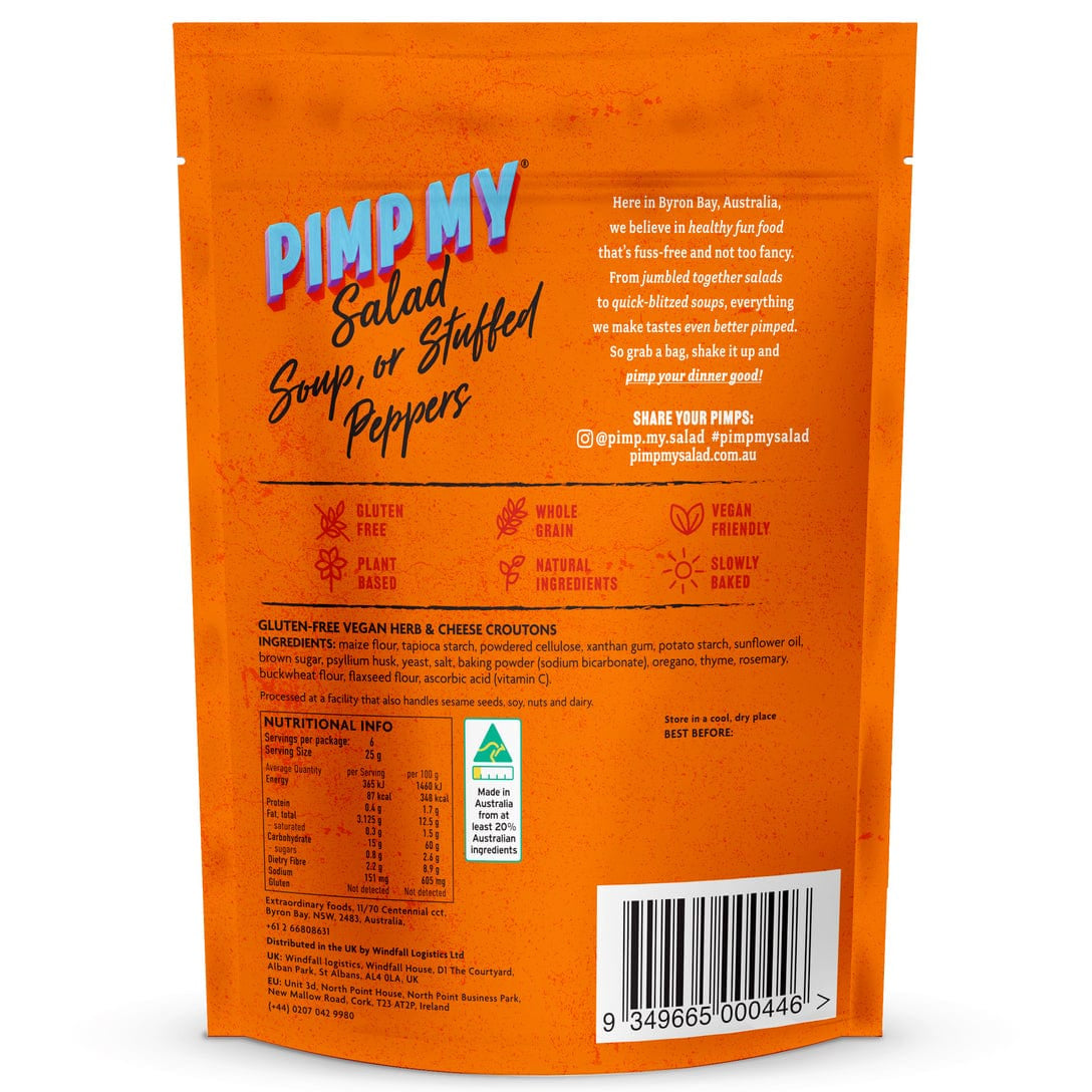 Pimp My Salad Seasonings & Spices Pimp My Salad Croutons Vegan Herb & Cheese 150g