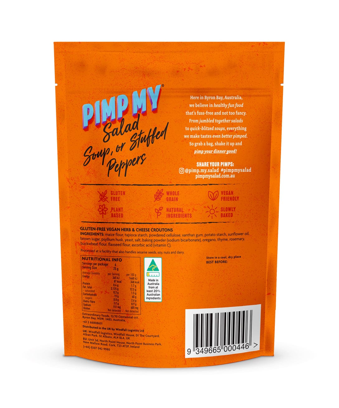 Pimp My Salad Seasonings & Spices Pimp My Salad Croutons Vegan Herb & Cheese 150g