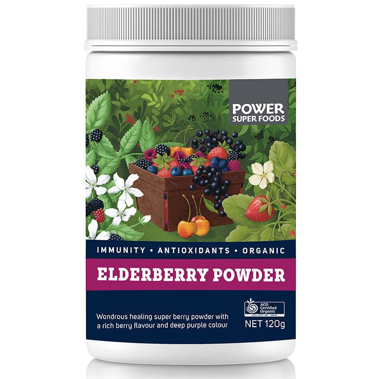 Power Super Foods Cooking & Baking Ingredients 120g Power Super Foods Elderberry Powder Certified Organic