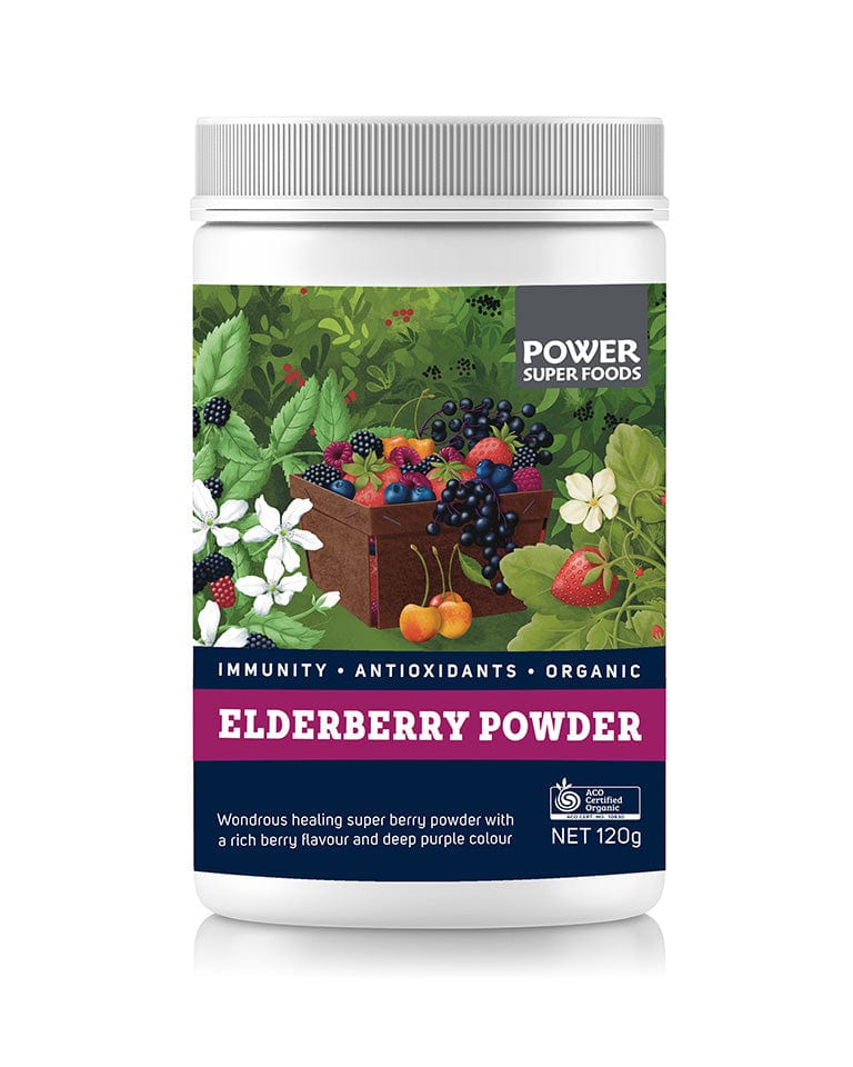 Power Super Foods Cooking & Baking Ingredients 120g Power Super Foods Elderberry Powder Certified Organic