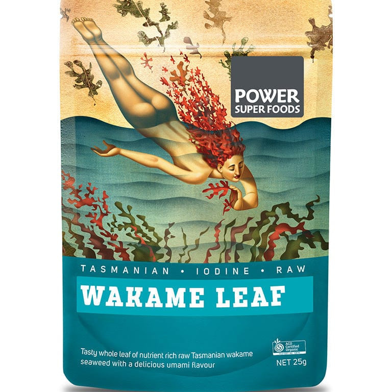 Power Super Foods Cooking & Baking Ingredients Wakame Leaf 25gm Power Super Foods Organic Wakame