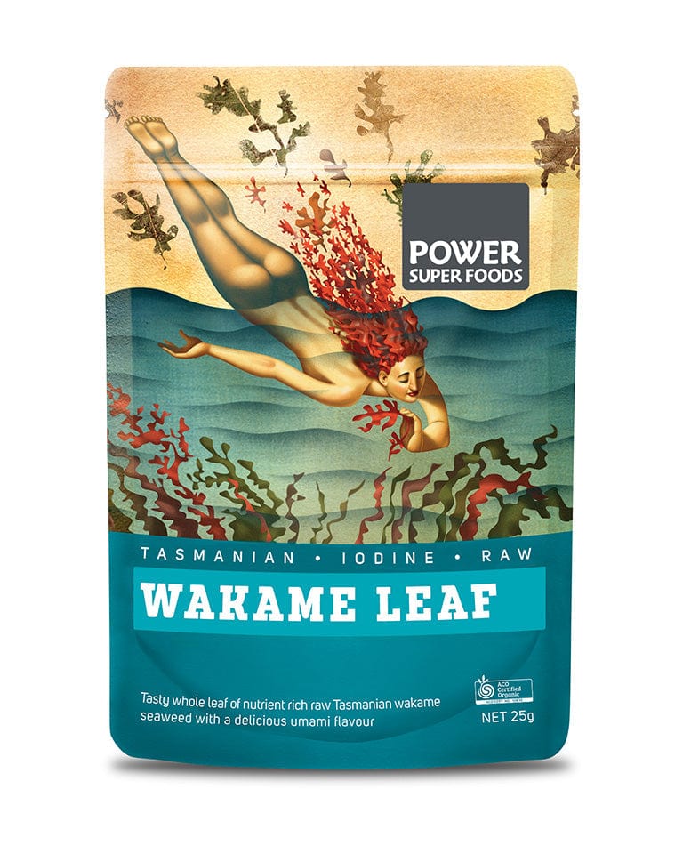 Power Super Foods Cooking & Baking Ingredients Wakame Leaf 25gm Power Super Foods Organic Wakame