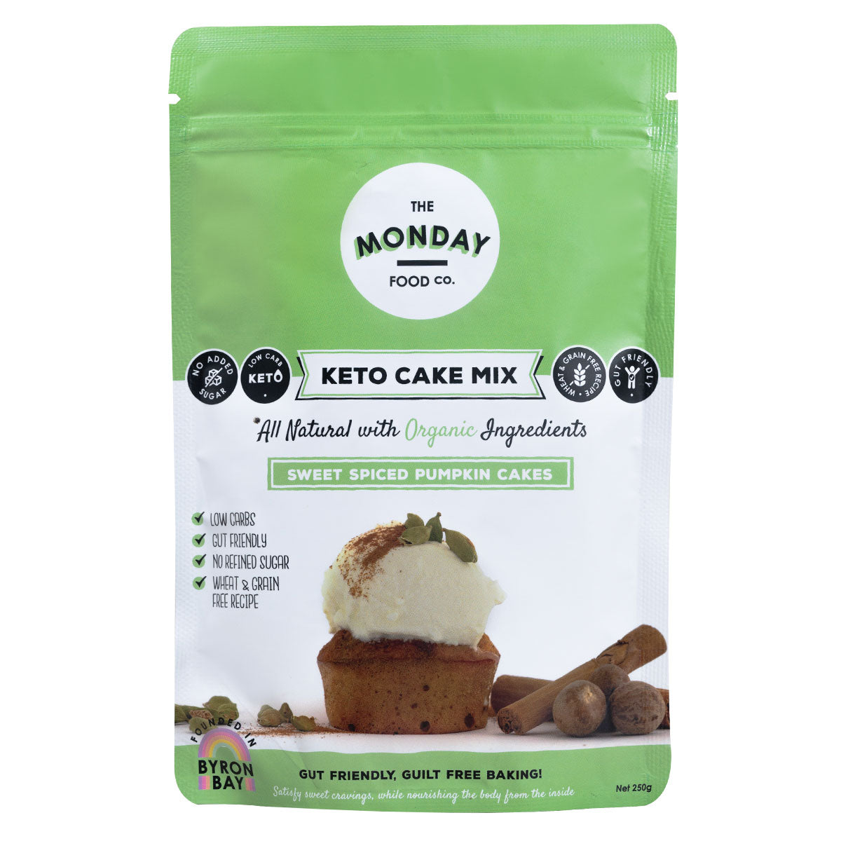 THE MONDAY FOOD CO Keto Cake Mix Sweet Spiced Pumpkin Cakes 250g