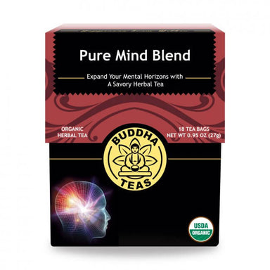 buddha teas organic herbal tea bags pure mind blend 18 sachets