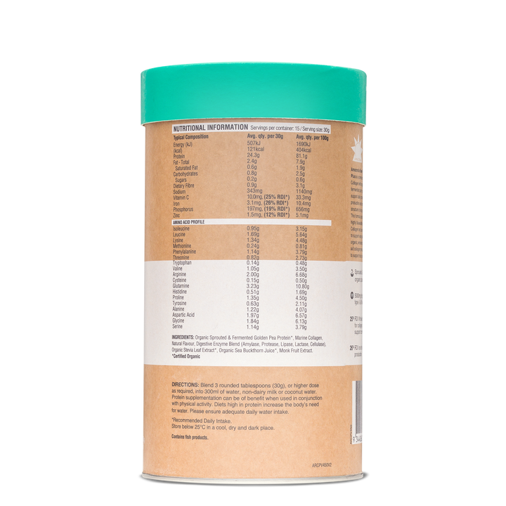 Amazonia Raw Protein Collagen Plus Vanilla Maple 450g