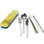 RETROKITCHEN Cutlery Set ABSTRACT RETRO KITCHEN Carry Your Cutlery - Stainless Steel Cutlery Set
