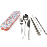 RETROKITCHEN Cutlery Set Blossom RETRO KITCHEN Carry Your Cutlery - Stainless Steel Cutlery Set