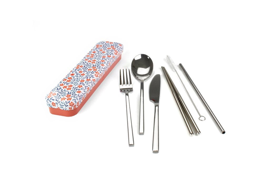 RETROKITCHEN Cutlery Set Blossom RETRO KITCHEN Carry Your Cutlery - Stainless Steel Cutlery Set