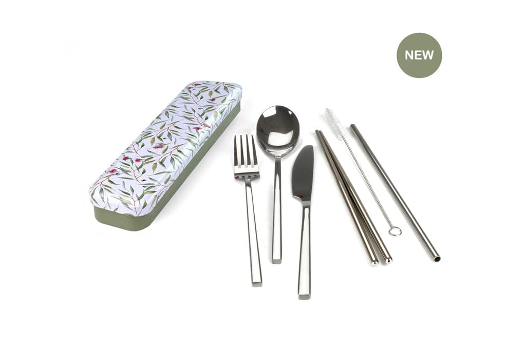 RETROKITCHEN Cutlery Set Eucalyptus RetroKitchen Carry Your Cutlery - Stainless Steel Cutlery Set