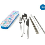 RETROKITCHEN Cutlery Set Passport Stamps RETRO KITCHEN Carry Your Cutlery - Stainless Steel Cutlery Set
