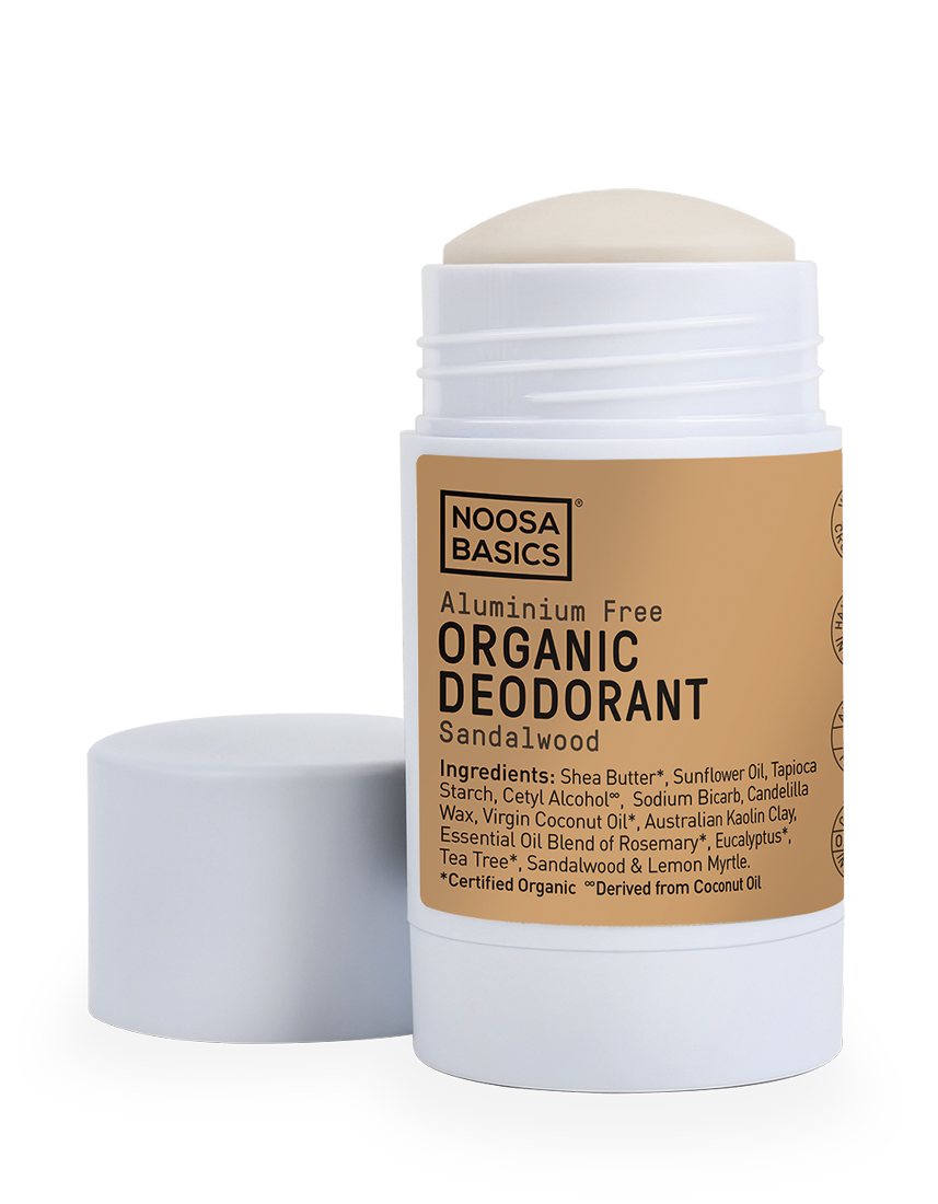 noosa basics organic deodorant stick  60g (various scents) sandalwood