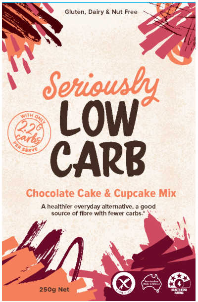 Seriously Low Carb Baking Mixes Seriously Low Carb Cake & Cupcake Mix Chocolate 250g