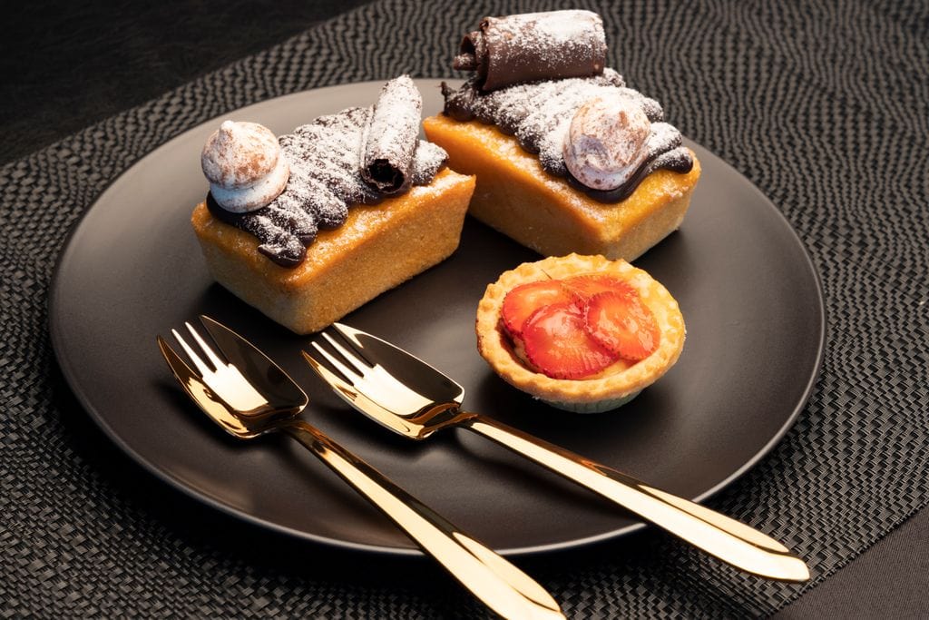 Splayd Cutlery Set Splayd Black Label Rose Gold Mirror Set of 6