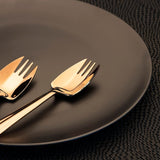 Splayd Cutlery Set Splayd Black Label Rose Gold Mirror Set of 6