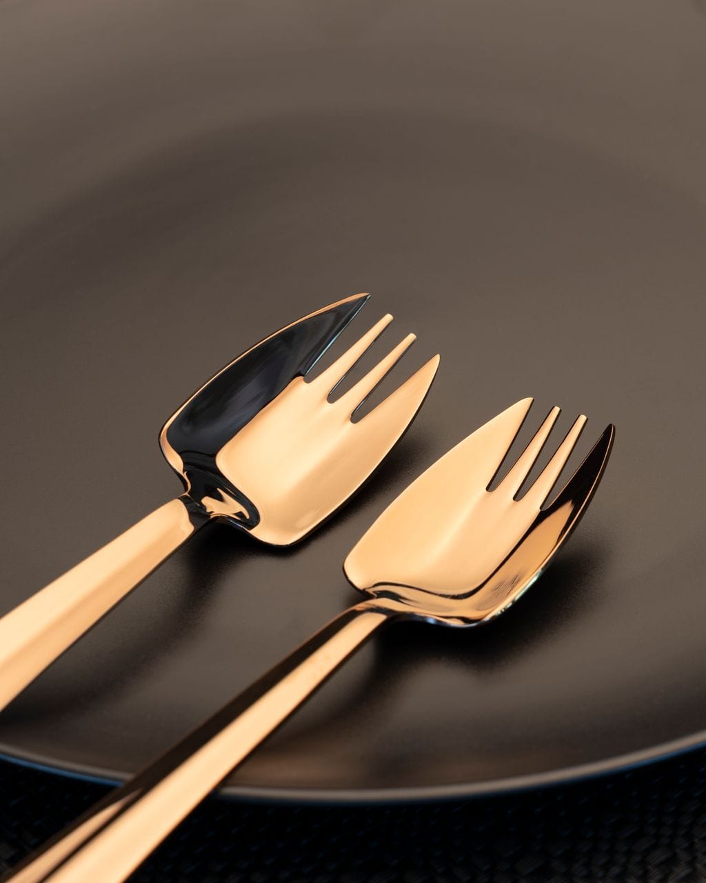 Splayd Cutlery Set Splayd Black Label Rose Gold Mirror Set of 6