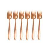 Splayd Cutlery Set Splayd Black Label Rose Gold Mirror Set of 6