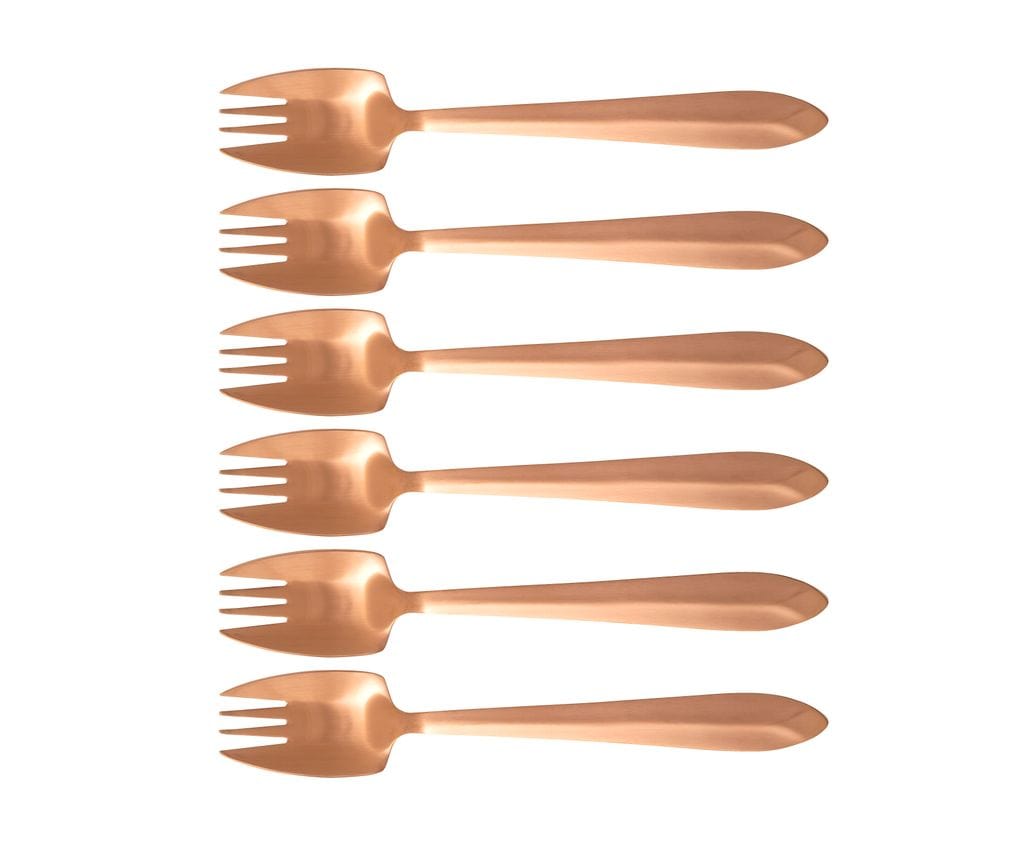 Splayd Cutlery Set Splayd Black Label Rose Gold Satin Set of 6