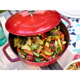 Staub Saute Pan Staub Saute Pan Chistera Round 26cm Cherry Red