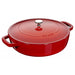 (new!) staub saute pan chistera round 26cm cherry red