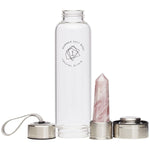 Summer Salt Body Health & Beauty Summer Salt Body Crystal Elixir Glass Water Bottle Rose Quartz 550ml