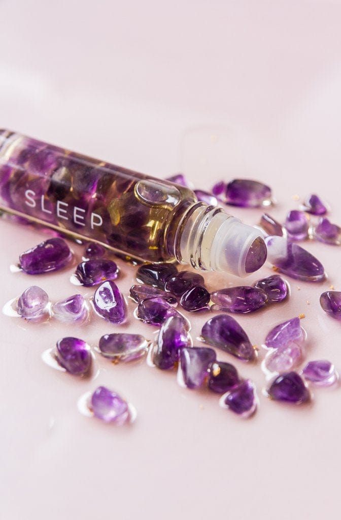 Summer Salt Body Health & Beauty Summer Salt Body Essential Oil Roller With 24K Gold Sleep - Amethyst Crystals 10ml