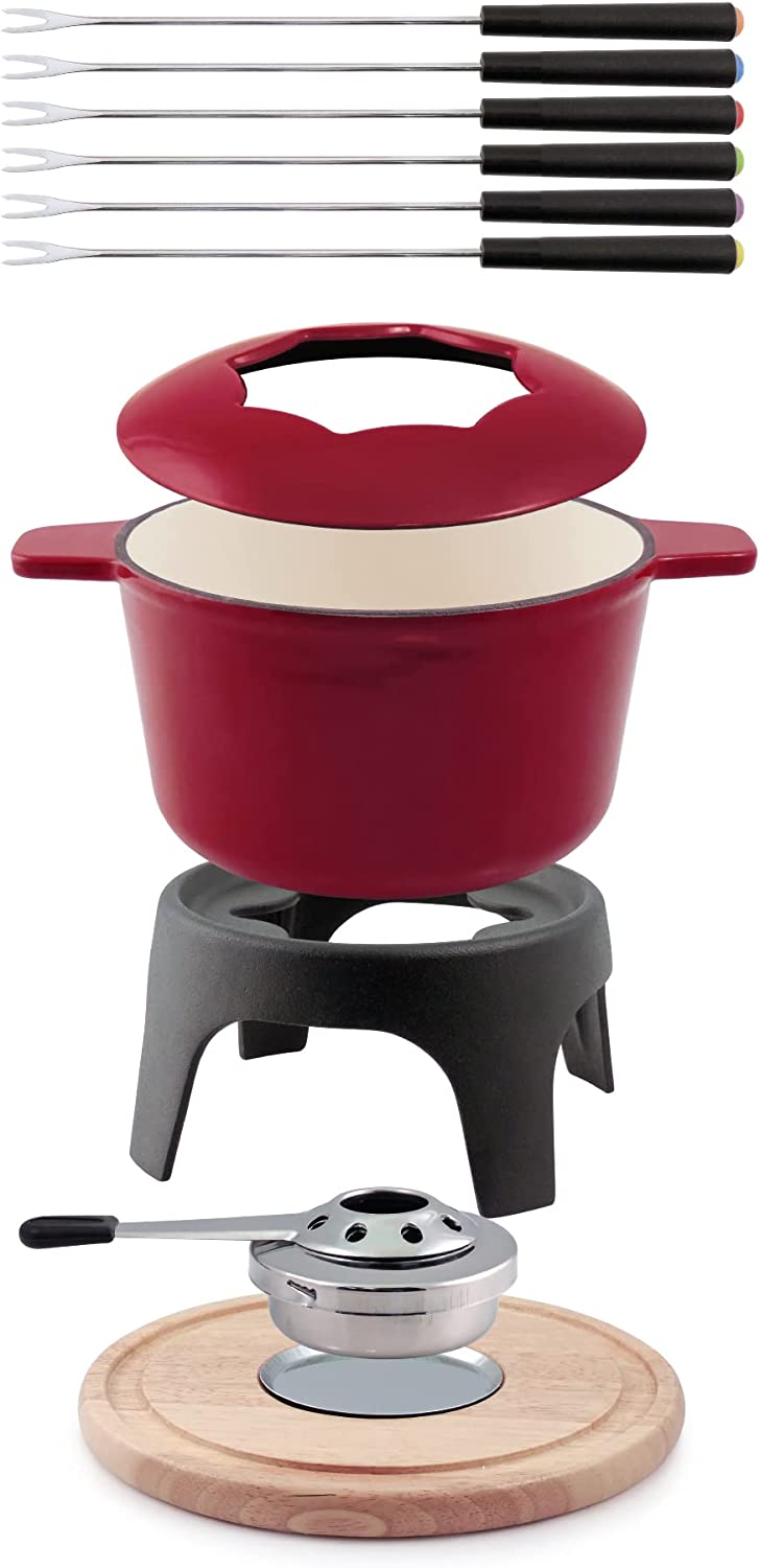 Swissmar Fondue Set Swissmar Sierra 11pc Fondue Set Cherry Red